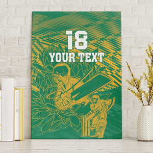 Cricket South Africa Custom Canvas Wall Art Green Version Proteas - African Pride