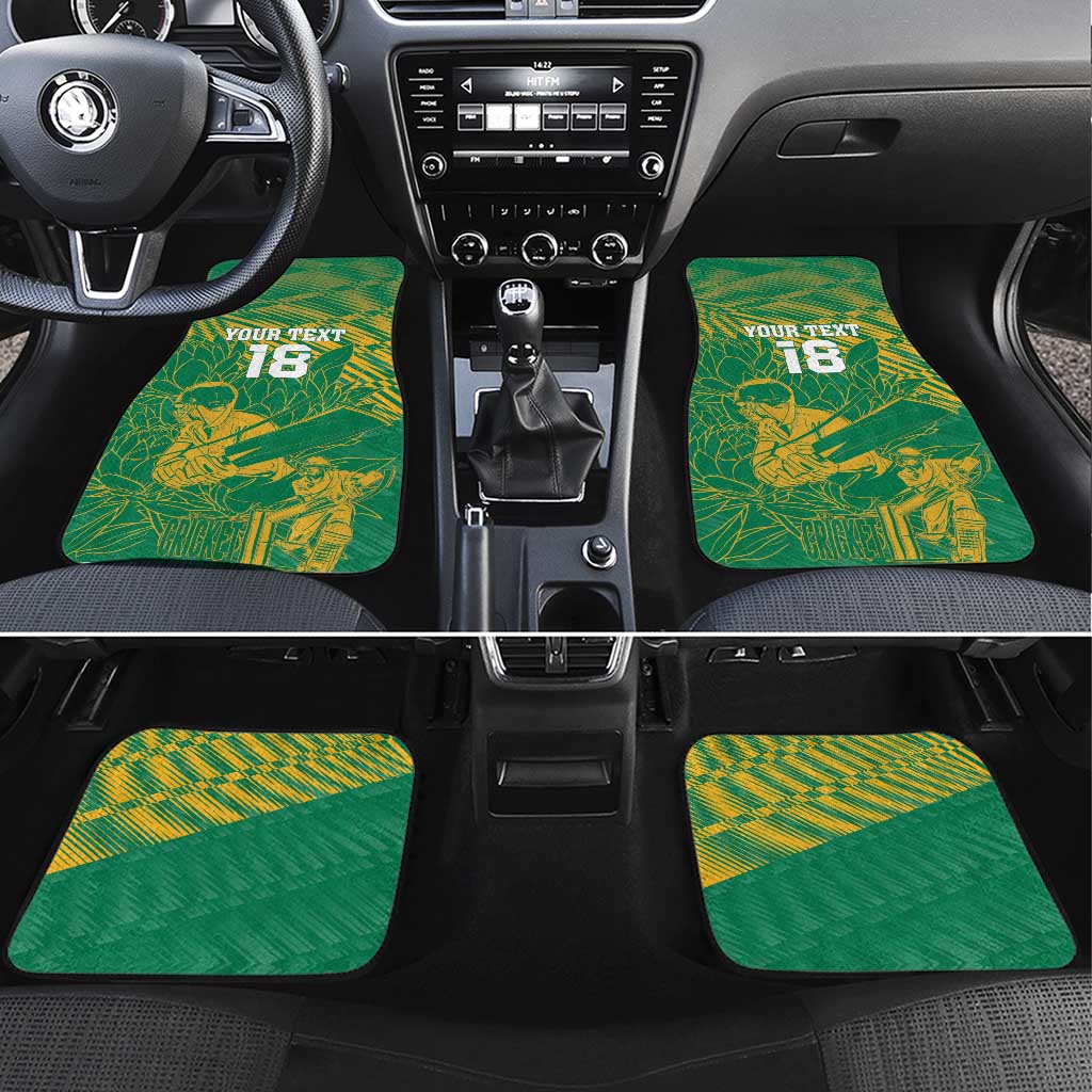 Cricket South Africa Custom Car Mats Green Version Proteas - African Pride