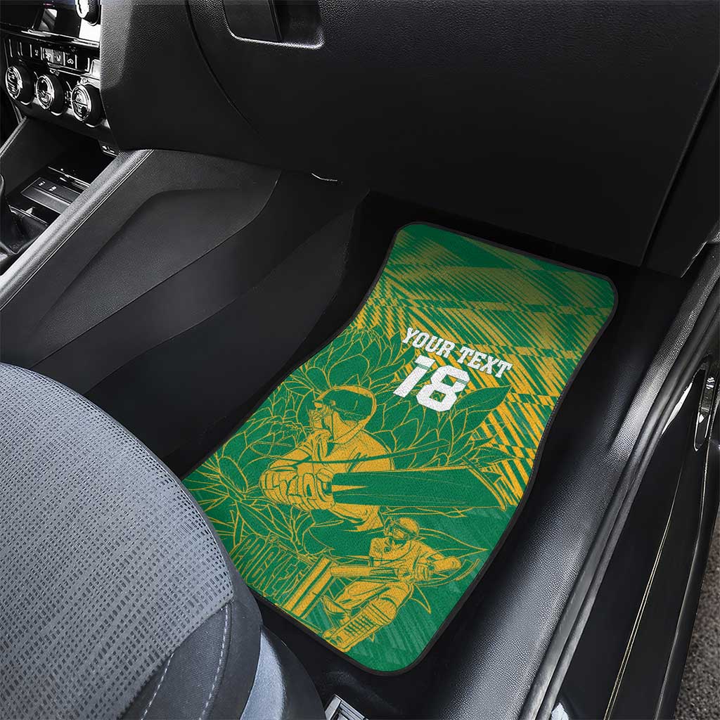 Cricket South Africa Custom Car Mats Green Version Proteas - African Pride