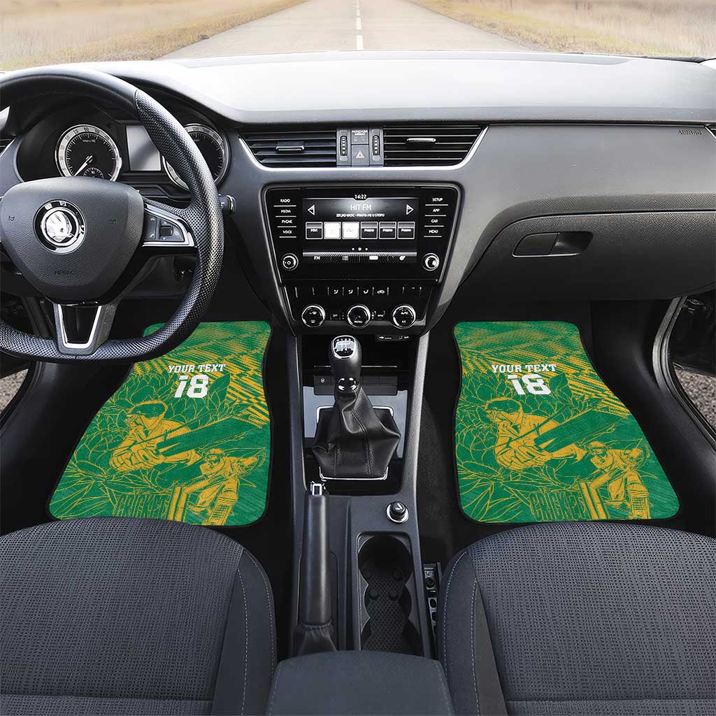 Cricket South Africa Custom Car Mats Green Version Proteas - African Pride
