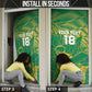 Cricket South Africa Custom Door Cover Green Version Proteas