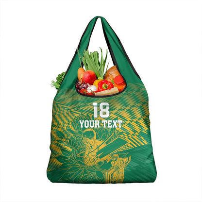 Cricket South Africa Custom Grocery Bag Green Version Proteas - African Pride