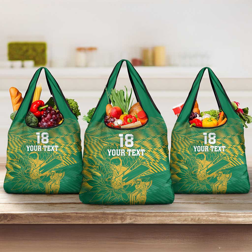 Cricket South Africa Custom Grocery Bag Green Version Proteas - African Pride
