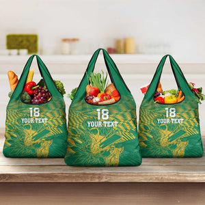 Cricket South Africa Custom Grocery Bag Green Version Proteas - African Pride