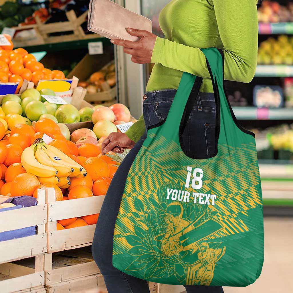 Cricket South Africa Custom Grocery Bag Green Version Proteas - African Pride