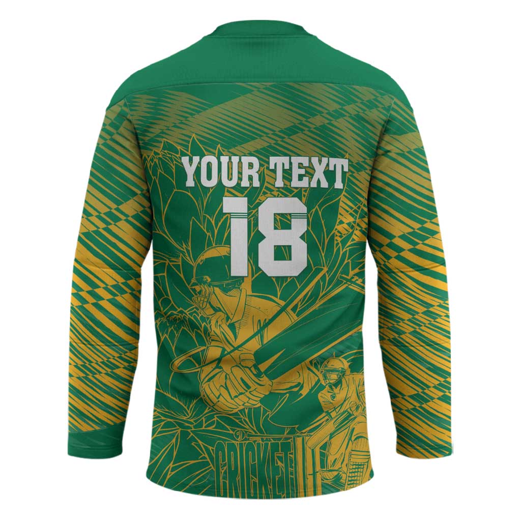 Cricket South Africa Custom Hockey Jersey Green Version Proteas