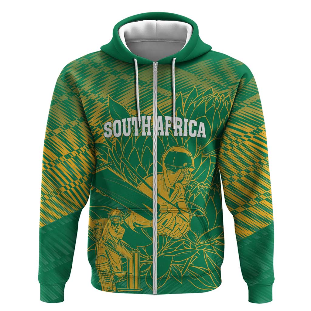 Cricket South Africa Custom Hoodie Green Version Proteas - African Pride