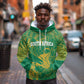 Cricket South Africa Custom Hoodie Green Version Proteas - African Pride