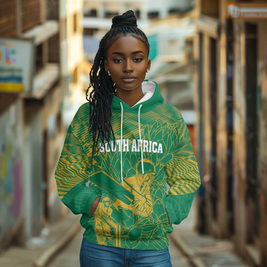 Cricket South Africa Custom Hoodie Green Version Proteas - African Pride