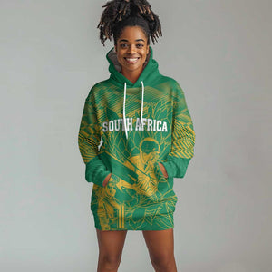 Cricket South Africa Custom Hoodie Dress Green Version Proteas - African Pride