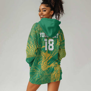 Cricket South Africa Custom Hoodie Dress Green Version Proteas - African Pride