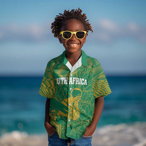 Cricket South Africa Custom Kid Hawaiian Shirt Green Version Proteas - African Pride