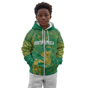 Cricket South Africa Custom Kid Hoodie Green Version Proteas - African Pride