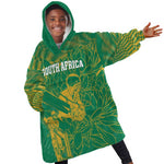 Cricket South Africa Custom Kid Wearable Blanket Hoodie Green Version Proteas - African Pride