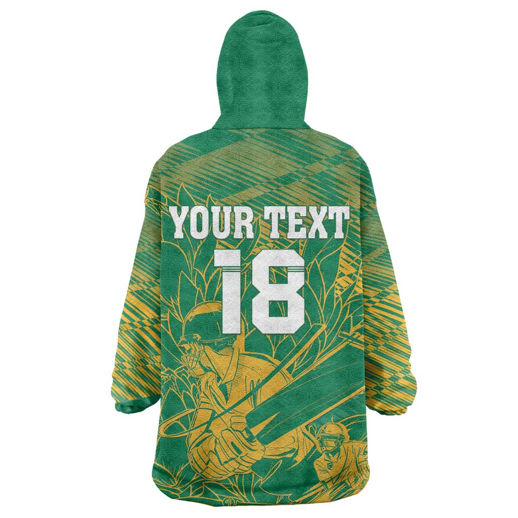 Cricket South Africa Custom Kid Wearable Blanket Hoodie Green Version Proteas - African Pride