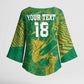 Cricket South Africa Custom Kimono Sleeve Blouse Green Version Proteas