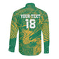 Cricket South Africa Custom Long Sleeve Button Shirt Green Version Proteas - African Pride