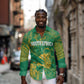 Cricket South Africa Custom Long Sleeve Button Shirt Green Version Proteas - African Pride