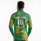 Cricket South Africa Custom Long Sleeve Polo Shirt Green Version Proteas - African Pride