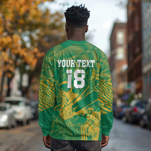 Cricket South Africa Custom Long Sleeve Shirt Green Version Proteas - African Pride