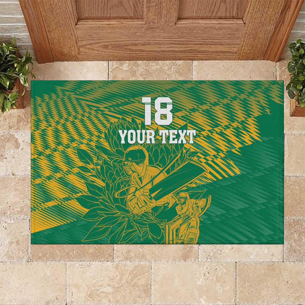 Cricket South Africa Custom Rubber Doormat Green Version Proteas - African Pride