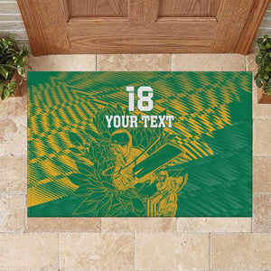 Cricket South Africa Custom Rubber Doormat Green Version Proteas - African Pride