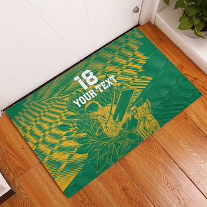 Cricket South Africa Custom Rubber Doormat Green Version Proteas - African Pride