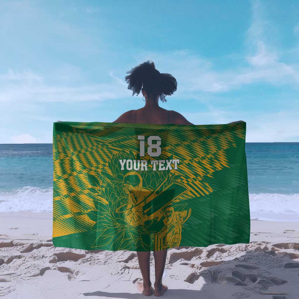 Cricket South Africa Custom Sarong Green Version Proteas - African Pride