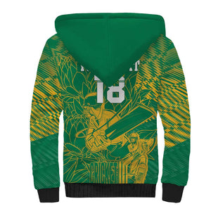 Cricket South Africa Custom Sherpa Hoodie Green Version Proteas - African Pride