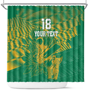 Cricket South Africa Custom Shower Curtain Green Version Proteas - African Pride