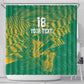 Cricket South Africa Custom Shower Curtain Green Version Proteas - African Pride