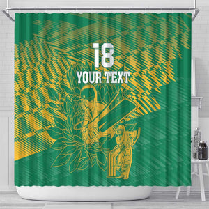 Cricket South Africa Custom Shower Curtain Green Version Proteas - African Pride