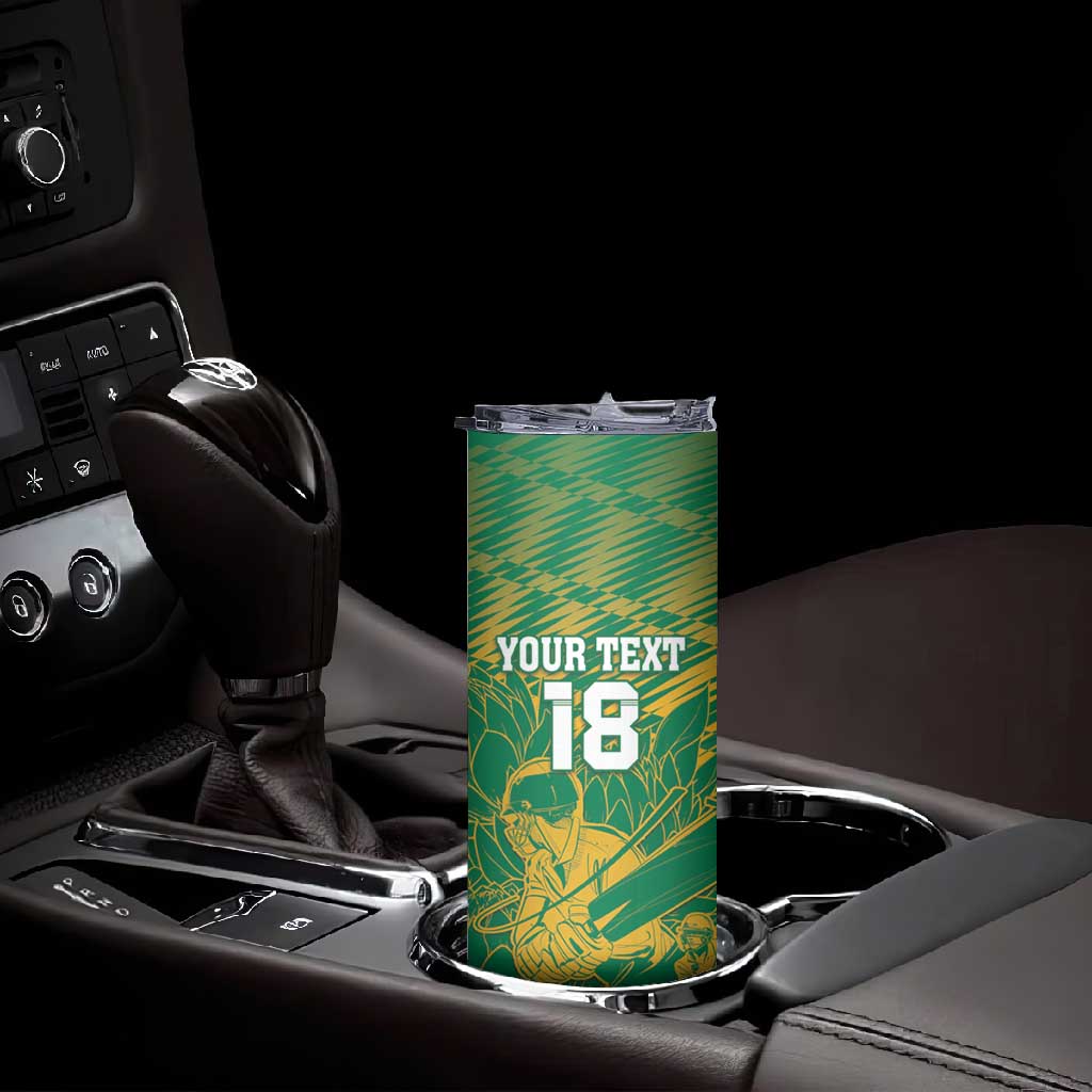 Cricket South Africa Custom Skinny Tumbler Green Version Proteas - African Pride