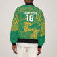 Cricket South Africa Custom Sleeve Zip Bomber Jacket Green Version Proteas - African Pride