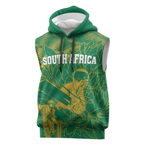 Cricket South Africa Custom Sleeveless Hoodie Green Version Proteas - African Pride