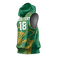 Cricket South Africa Custom Sleeveless Hoodie Green Version Proteas - African Pride