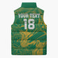 Cricket South Africa Custom Sleeveless Puffer Jacket Green Version Proteas