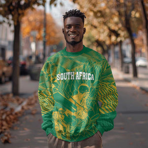 Cricket South Africa Custom Sweatshirt Green Version Proteas - African Pride
