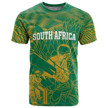 Cricket South Africa Custom T shirt Green Version Proteas - African Pride