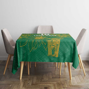 Cricket South Africa Custom Tablecloth Green Version Proteas - African Pride