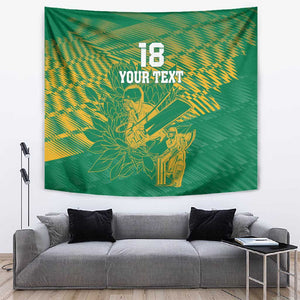 Cricket South Africa Custom Tapestry Green Version Proteas - African Pride