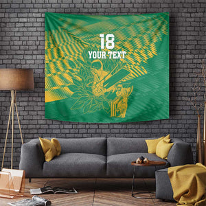 Cricket South Africa Custom Tapestry Green Version Proteas - African Pride