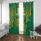 Cricket South Africa Custom Window Curtain Green Version Proteas - African Pride