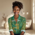 Cricket South Africa Custom Women Casual Shirt Green Version Proteas - African Pride