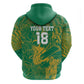 Cricket South Africa Custom Zip Hoodie Green Version Proteas - African Pride