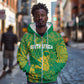 Cricket South Africa Custom Zip Hoodie Green Version Proteas - African Pride