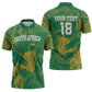 Cricket South Africa Custom Zipper Polo Shirt Green Version Proteas