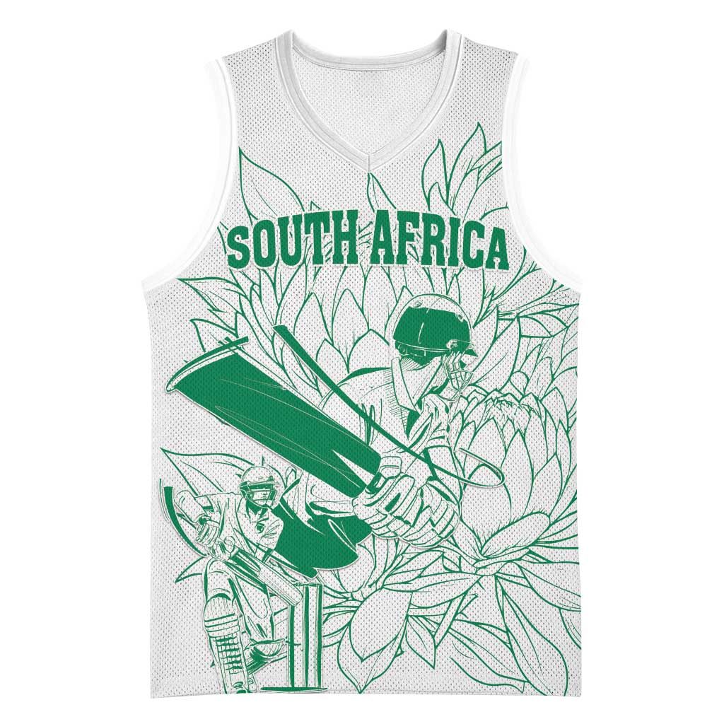 Cricket South Africa Custom Basketball Jersey White Version Proteas - African Pride