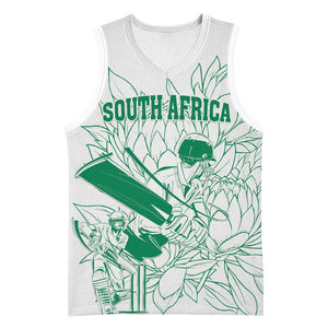 Cricket South Africa Custom Basketball Jersey White Version Proteas - African Pride