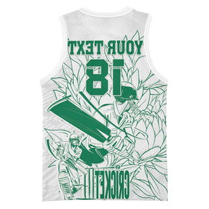 Cricket South Africa Custom Basketball Jersey White Version Proteas - African Pride